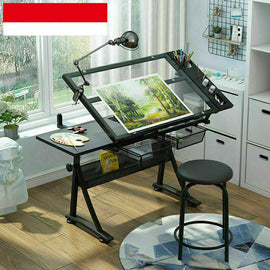 Tekentafel glas werktafel computertafel in hoogte verstelbaar NIEUW