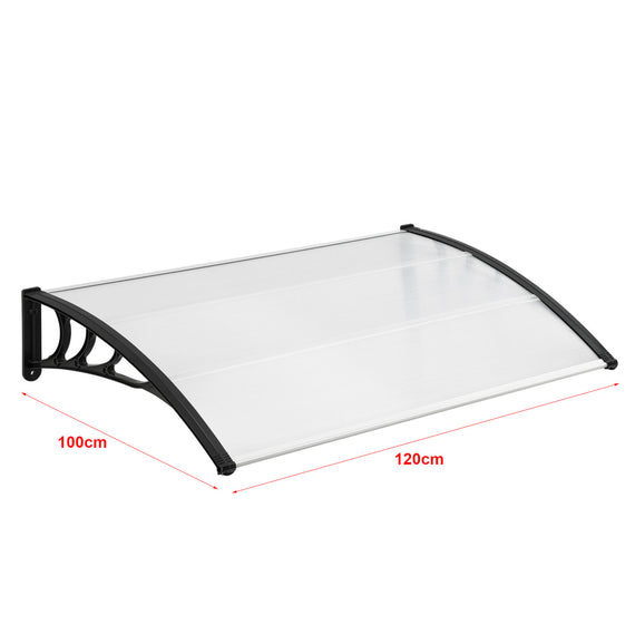 vidaXL Deurluifel 80x80 cm polycarbonaat zwart en transparant, afdak vidaXL Deurluifel 80x80 cm polycarbonaat zwart en transparant, afdak